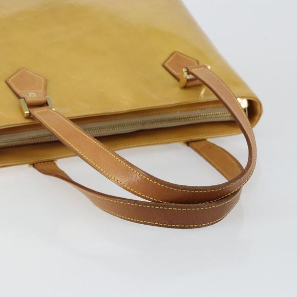 LOUIS VUITTON Monogram Vernis Houston Hand Bag Beige M91004 - Picture 7 of 13